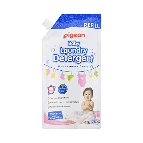 Pigeon Baby Laundry Detergent Liquid Refill 500 ml | Gentle on Baby Clothes | Removes Tough Stains & Milk Residues | Hypoallergenic, Dermatologically Tested