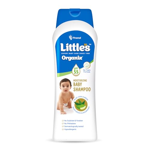 Little's Organix Baby Shampoo I Mild & Gentle I Enriched wIth Organic Ingredients - Neem & Aloe Vera extracts I Free from Paraben & Phthalates I Dermatologically Tested , 400 ml