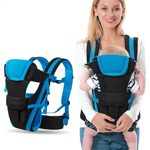 SNAPTRON Baby Carrier Bag for 0-3 Years - Ergonomic Carry Bag for New Born |Adjustable Baby Carrier| Baby Carrying Bag with 4 Carry Positions |Baby Sling Carrier Bag with Head Support, Safety Belt & Buckle Straps for 0–24 Months