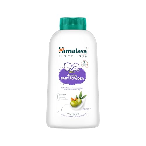 Himalaya Gentle Baby Powder 200g | Keeps baby's skin smooth & dry with natural goodness | Olive Oil, Almond Oil & Yashad Bhasma | No.1 Baby Powder Brand | No.1 Dr. Recommended | 99% NOI
