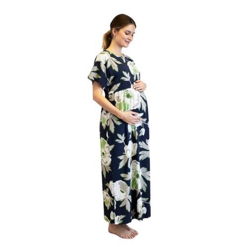 Zipless Maternity Wear – Comfortable Loungewear and Feeding Maxi Dress for Women | Soft Fabric Zipless Nursing Nightdress for Pregnancy & PostpartumBlackL