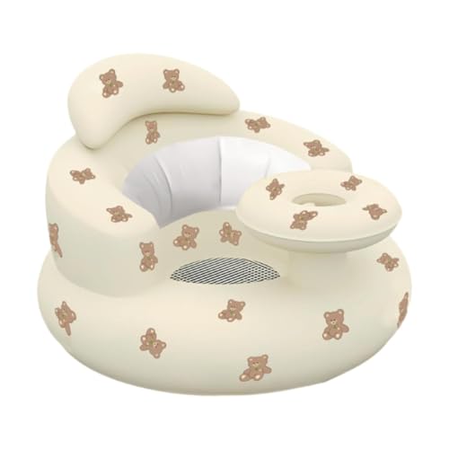 Mammoth Inflatable Baby Seat Sofa Chair for Sitting Support, Infant Floor Seat with Tray & Built-in Air Pump, Soft PVC Baby Feeding Chair for 3–36 Months, Portable Baby Booster Seat