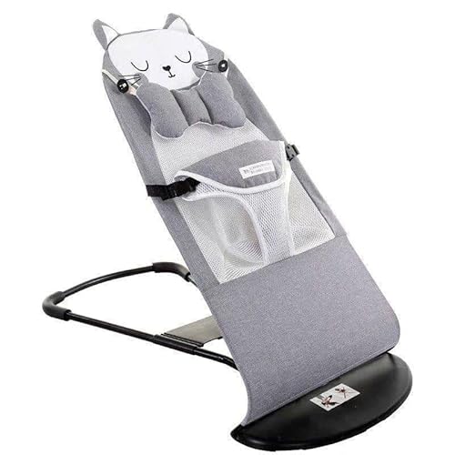Baby Bouncer Rocking Chair for Infants - Foldable Reclining Baby Swing Seat with Ergonomic Support, Mesh Safety Harness and Soft Cushion for Sleeping & Relaxing Upto 10 Kg