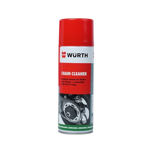 Wuerth Chain Cleaner - 500 ml | German Engineered Spray Cleaner for Motorcycle & Bicycle Chains | O-Ring Safe | Fast Drying, Residue Free Degreaser