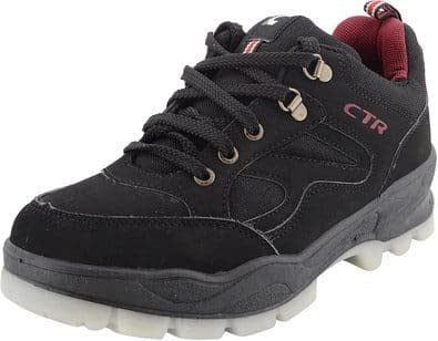 ADD GEAR Ctr Trekking Shoes Anti-Skid Hiking, Mountain Boots For Men And Women In Action (Black), 6 UK