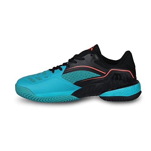 Nivia RAY 2.0 Tennis Shoes for Men | High-Performance Court Footwear | Non-Marking Court Shoes for Tennis and Athletic Performance | Tennis Court Sports Shoes | (Turquoise/Black) | Size UK08