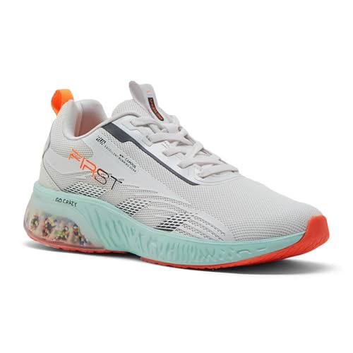 Campus Men's First Running Shoes WHT/SIL/B.ORG - 10UK/India
