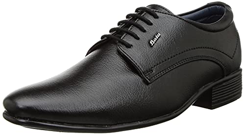 Bata Boss-Grip Men's Black Formal Shoes - 10 UK (8216133)