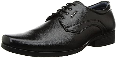 Bata Boss-Ace Men's Black Formal Shoes - 8 UK (8216026)