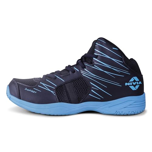 Nivia Panther 3.0 Basketball Shoes for Men, Soft Cushion EVA Inner Insole for Comfort & Support, Ideal for Basketball Athletes Size-UK05 (Black)