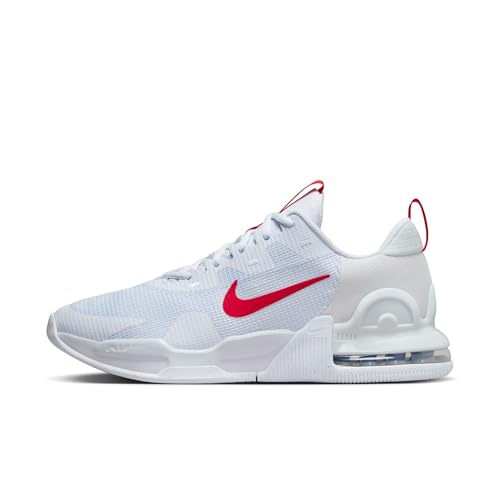 Nike Mens Air Max Alpha Trainer 5 Football Grey/University Red Cross Training Shoes UK 10