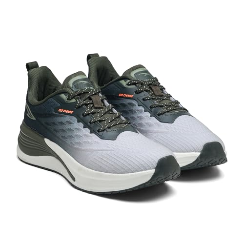 ASIAN Navigator-02 Men's Running Shoes | Fish Yarn Upper, Memory Foam, Arch Support, Non-Skid Grip Sole | Lightweight Sports & Athletic Sneakers (LGRYOLIVE) -UK 8