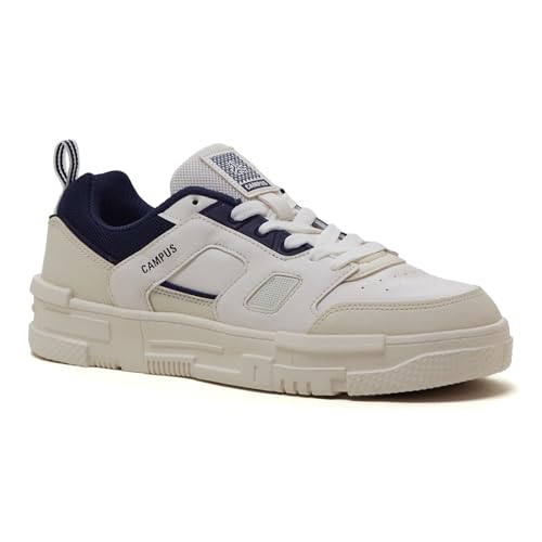 Campus Men's Stomp Off WHT/Cream Sneakers - 9UK/India 1 Pair
