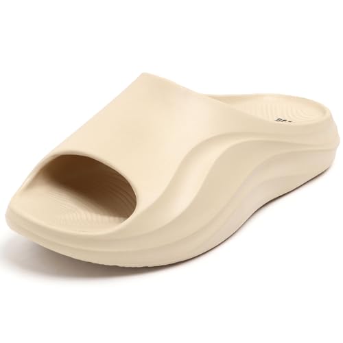 DOCTOR HEALTH SUPER SOFT Men’s Double Buckle Slide Sandals | Lightweight Cushioned EVA Slippers | Anti-Slip Comfortable Open Toe Casual Slides for Indoor Outdoor Everyday Wear