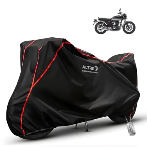 Bike Cover Black with red Piping x1 (for Honda cb350 Black with red Piping)