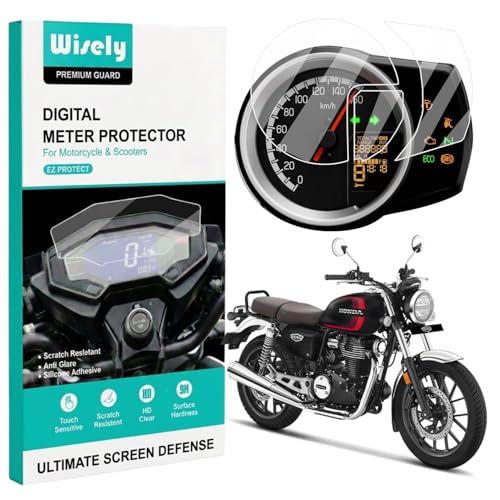 Wisely |Pack 1| Screen Guard for HONDA H NESS CB 350 Bike - TFT Display Digital Meter Protector - HD Clear, Full Cover - Easy Installation Kit - HNESS CB350 Speedometer Console Accessories