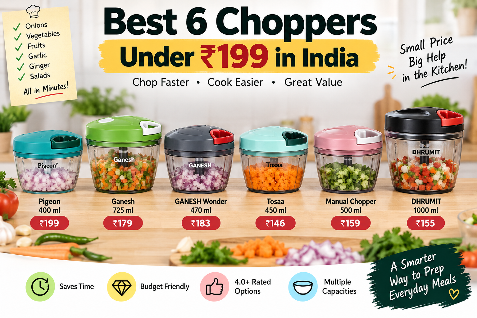 Best 6 Choppers Under ₹199 in India