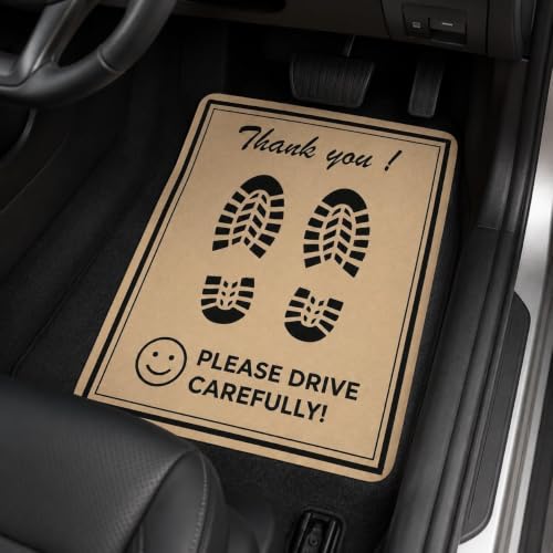 100 Pcs Disposable Paper Car Floor Mats – Biodegradable Foot Mats for Car Interior – Universal Fit for All Cars, SUVs & Trucks (Size 17 * 21 in) (20)