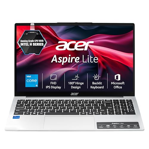 Acer Aspire Lite 12th Gen, Intel Core i5-12450H, Office 2024 + M365 Basic, 12GB RAM/512GB SSD, 39.62cm 15.6