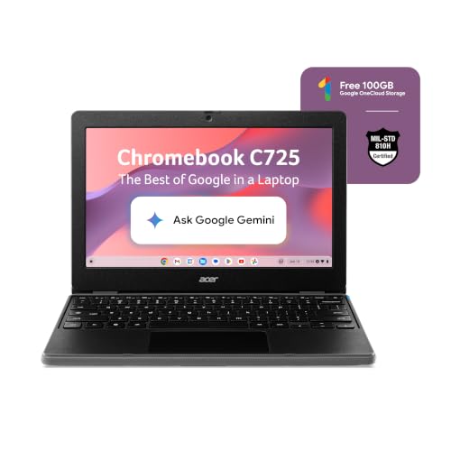 Acer Chromebook, MediaTek Kompanio 540 Octa-Core Processor, 4GB RAM, 64GB eMMC, Full HD, 11.6