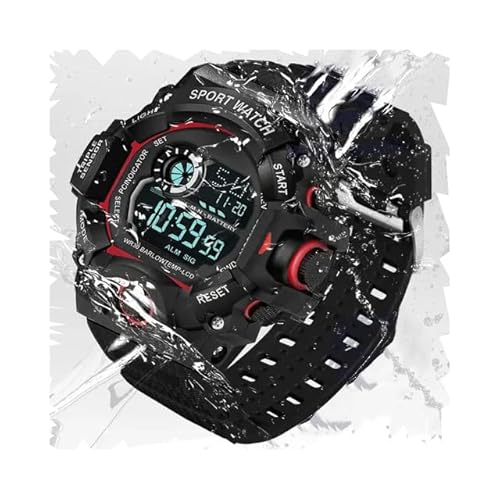 Acnos Digital Red Trending New Fresh Arrival Elegant Looks Black Watch For Boys Unisex Sports Watches