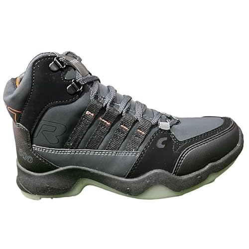ADD GEAR Coasters CTR - HIGH Ankle - Trekking Waterproof Shoes Anti-Skid Hiking, Sahyadri Mountain Boots for Men and Women in Action - RUB-600 (Cement) (Cement, 7, UK Footwear Size System, Adult, Men, Numeric, Medium, 7)