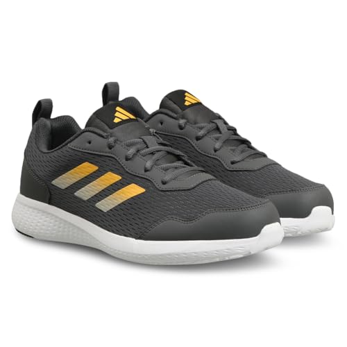 adidas Men's Synthetic & Textile Restound M Running Shoes GRESIX/MAGRMT/ACTGOL, 9 UK, Grey (Set of 1 Pair)