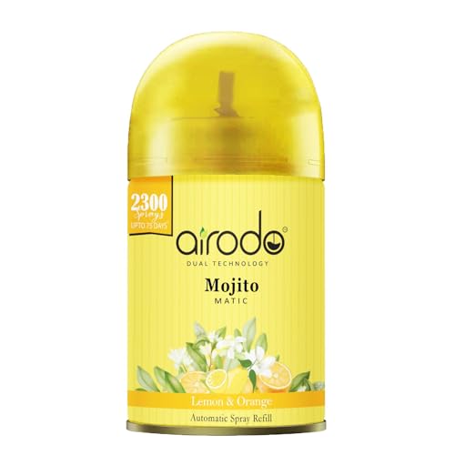 Airodo Automatic Room Fresheners Refill Air Matic Boost Home Fragrance with 2300 Sprays Each Bottle Mojito Pack of 1