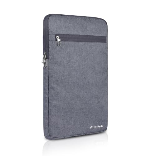 Alifiya Polyester Tablet Sleeve/Laptop Sleeve Bag/Case Cover Upto 11.6 inch for iPad/Samsung Galaxy/Lenovo (Grey_L20)