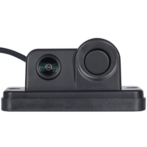 Allextreme CW-08 Car Reverse Camera with Parking Sensor 0.3m-2m with 170 Degree Wide Angle Rear View IP67 Water Resistant Night Vision Backup System for All Cars (Black)