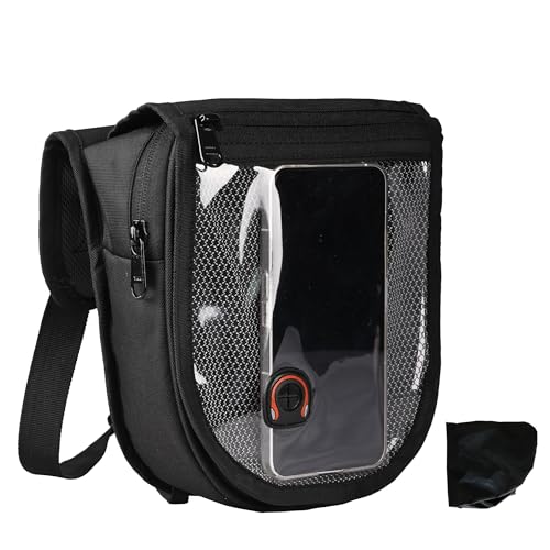 Allextreme Universal Bike Tank Bag Pouch (Non Magnetic) with Water Proof Rain Cover & Straps to use as Sling Pouch Bike Riding Accessory for All Motorcycles (2.5Ltr, Black, 1 Pc)