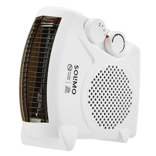 Amazon Brand - Solimo 2000/1000 Watts Room Heater with Adjustable Thermostat (ISI certified, White colour, Ideal for small to medium room/area)