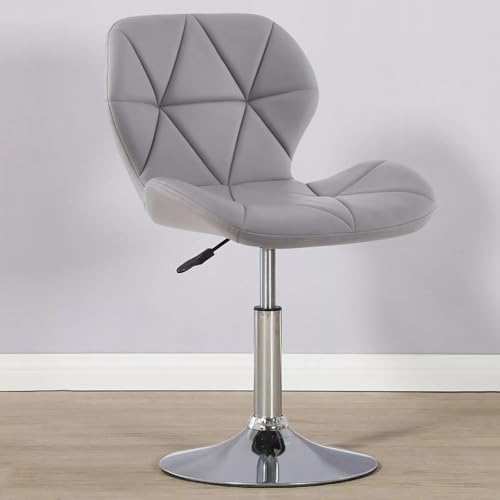 Amazon Brand - Umi Height-Adjustable Faux Leather Office Computer Executive Study Desk Chair in Dark Grey Color for Salon, Bar, Executive, Study, Home, Reception etc.
