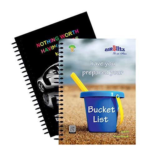 amblitz Notebook | 200 Pages | Pack of 2 Notebooks | Ruled Single Line | Short Size A5 | Contains Coloured Pages | 5 Different Colors | Code 1024 |