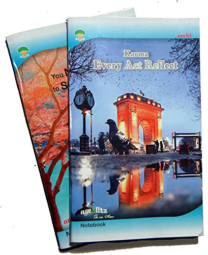 amblitz Notebook | Regular Register | 144 Pages | Pack of 4 | Soft Cover | Size 17 X 27 CM | Single Line | Notebook Combo |