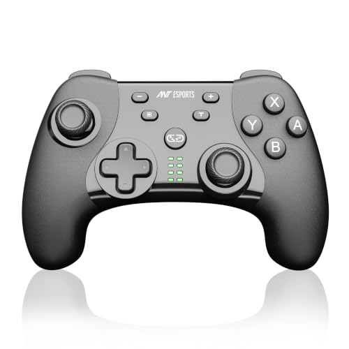 Ant Esports Cosmos 3-Mode Wireless Gaming Controller, Hall Effect Precision Joysticks with Hall-Linear Triggers, Bluetooth 5.3, 2.4GHz, Fast Type-C Charging for PC, Switch, Android TV, Mobile– Black