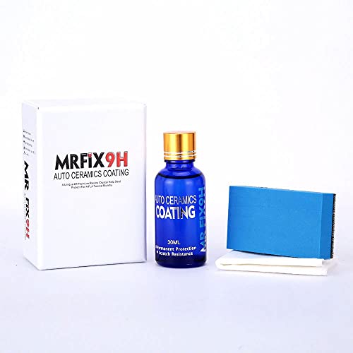 Anti-Scratch Vehicle 9H Ceramic Coating Polish Liquid Glass Paint complete Super Shine Repair Agent Care Hydrophobic Auto Detailing for all Auto mobiles,Cars & Motorcycles multi needs (30ML + kit)
