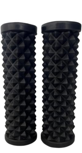Anti-Slip Spiked Handlebar Grips Compatible with Royal Enfield Jawa and Yezdi, Universal Bike Handle Grip Pair Black for All Motorcycles