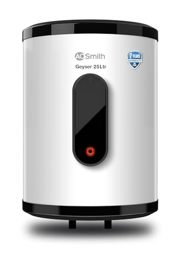 AO Smith Geyser VAS PLUS 25 Litre | 5 Star BEE Rating | Powerful 2KW Water Geyser for Bathroom | 2X Corrosion Resistant | Storage Water Heater | Warranty: 7Yr Tank, 3Yr Heating Element, 2Yr Overall