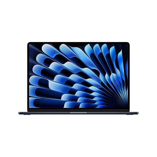 Apple 2026 MacBook Air 15″ Laptop with M5 chip: AI and Apple Intelligence, 38.91 cm (15.3″) Liquid Retina Display, 16GB Unified Memory, 1TB SSD Storage, 12MP Center Stage Camera, Touch ID; Midnight