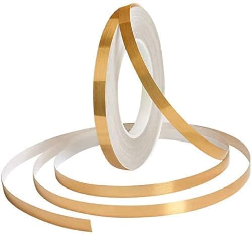 AR 50 Meters Golden Tape, Home Floor Wallpaper Waterproof Tiles, Tile Gap Tiles Stickers for Floor - 1 CM Wide, Gold (1)