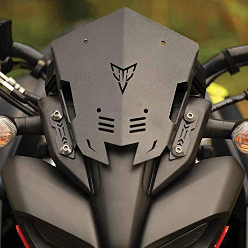 ASH Heavy Metal Visor for Bike MT 15 Black Bike Windshield
