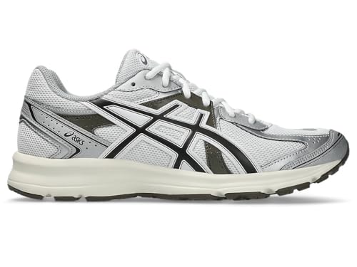 ASICS Unisex Jog 100S White/Black Coffee Sneakers - 9 UK Men/ 8 UK Women (1203A741.104)