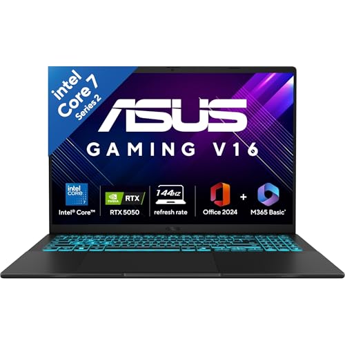 ASUS Gaming V16 (2025),Intel Core 7 240H (i7-14th Gen),RTX 5050-8GB,16GB RAM,512GB SSD,FHD+,16