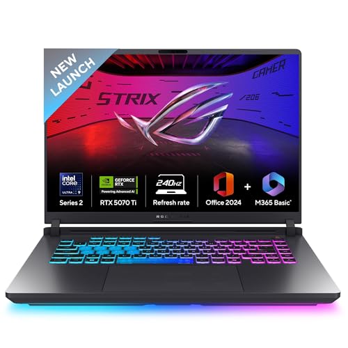 ASUS ROG Strix G16,Intel Core Ultra 9 275HX Gaming Laptop(RTX 5070 Ti -12GB/140W TGP/32GB/1TB/2.5K QHD+/16