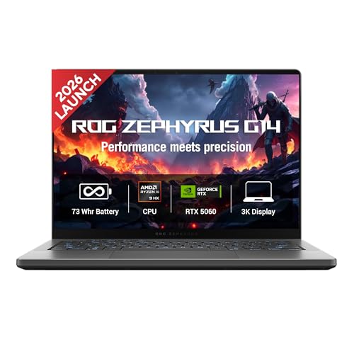 ASUS ROG Zephyrus G14 (2026),AMD Ryzen AI 9 465,RTX 5060-8GB,32GB RAM,2TB SSD,3K OLED,14