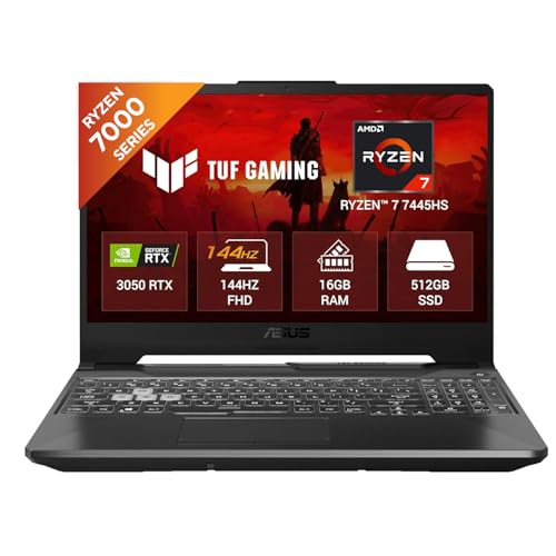 ASUS TUF A15 (2025), AMD Ryzen 7 7445HS,RTX 3050-4GB,75W TGP,16GB DDR5(Upgradeable Upto 64GB) 512GB SSD,FHD,15.6