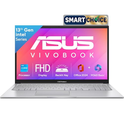 ASUS Vivobook 15, Smartchoice,Intel Core i3 13th Gen 1315U, 12GB RAM, 512GB SSD, FHD 15.6