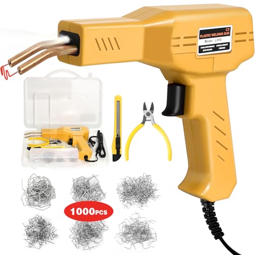 ATOLS Plastic Welder, 1000PCS Staples, Plastic Welding Kit, Hot Stapler Kit, Plastic Welder Gun Kit, Car Bumper Repair Kit, Plastic Repair Kit