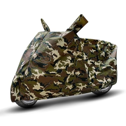 Auto Hub 100% Waterproof Scooty Bike Cover, Dustproof, UV Protection Bike Body Cover for All Two Wheeler Scooter Scooty Activa Size -Army-Print